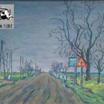 Silnice k Říčanům, olej na lepence, 1963, inv. č. 20.507