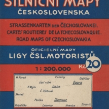 Škorpilova silniční mapa, 30. léta 20. století, inv. č. 20.908